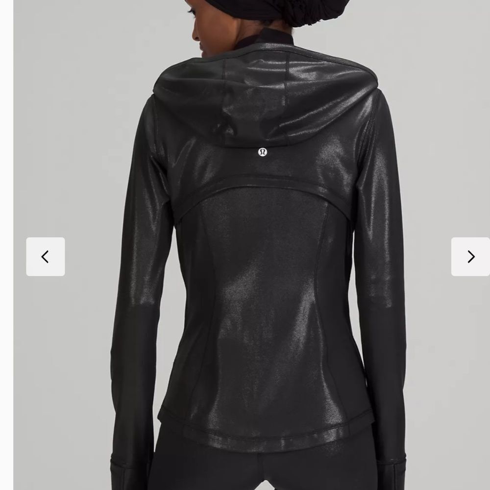 LULULEMON Hooded Define Jacket  SIZE 8  SOLD OUT Radiate Foil Print Black 8 NWT